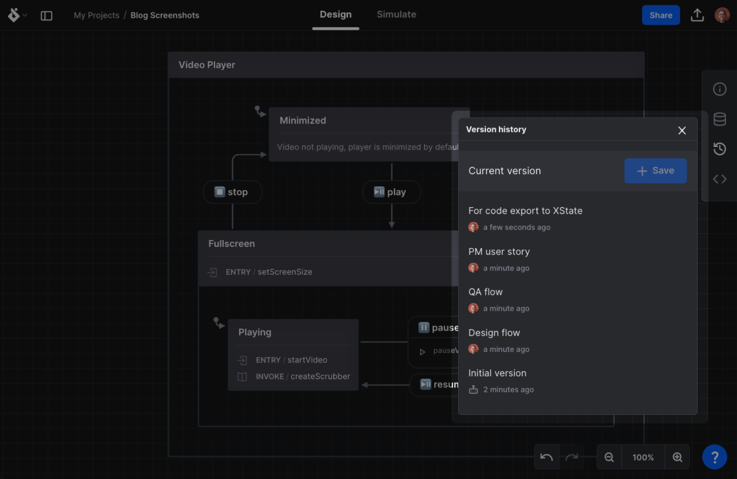 Example of creating versions of your machine intended for different audiences.